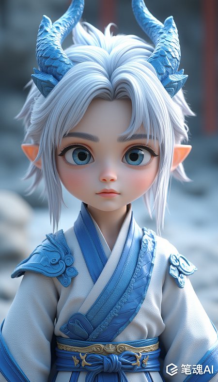 3D渲染龙族少年形象模型
