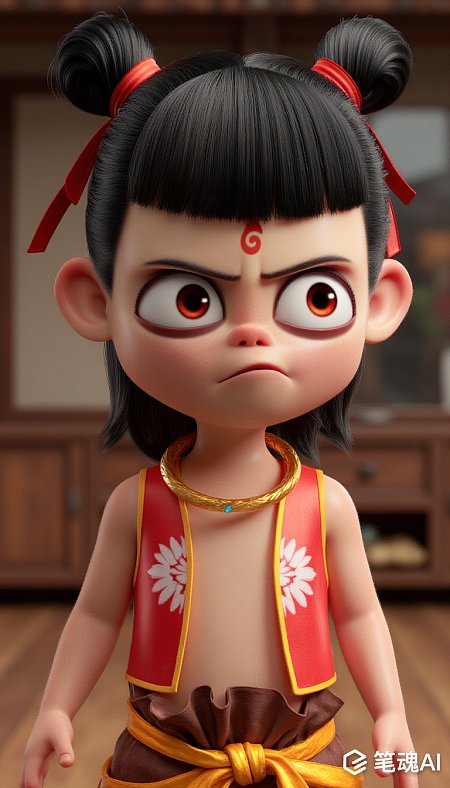 哪吒皮克斯风格3D渲染电影美术