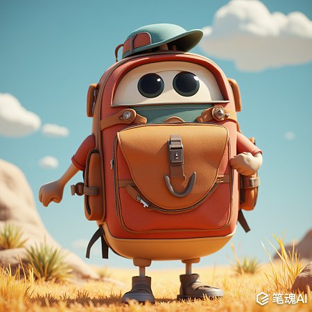 皮克斯风格3D高清动画背包设计
