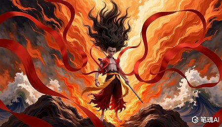 成人哪吒中国神话皮克斯风格高光3D渲染