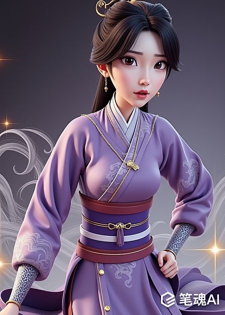3D卡通写实殷夫人古典服饰神秘梦幻