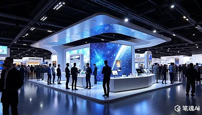 科技感电商展台3D渲染