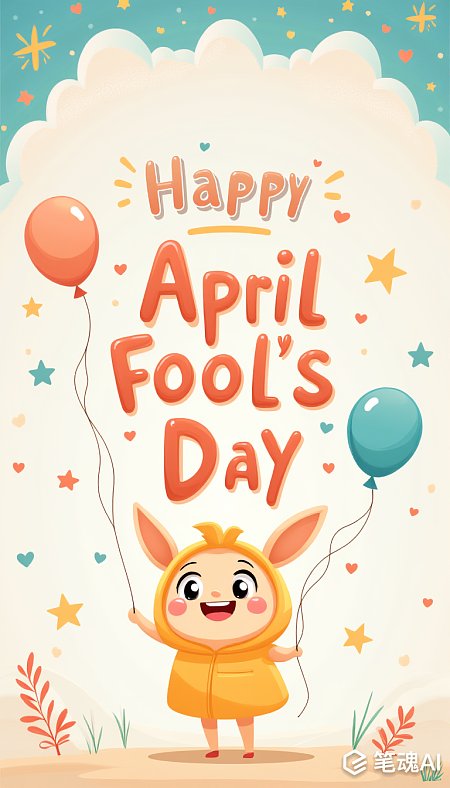 愚人节迪士尼卡通海报设计