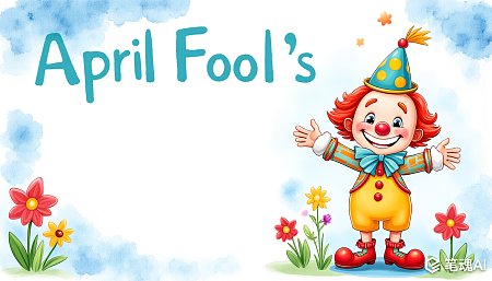 愚人节卡通小丑儿童插画