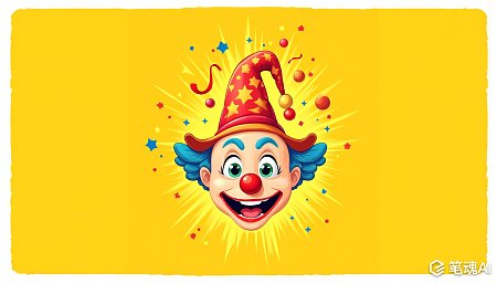 愚人节彩色小丑帽T恤设计