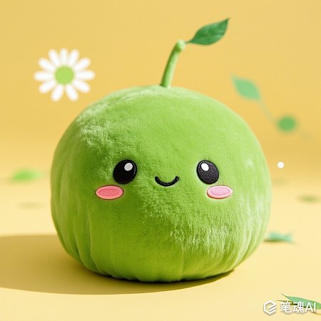 可爱毛绒青团玩具艺术高清