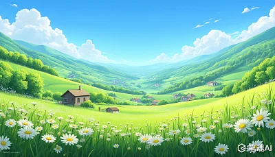 高清春日田园风光摄影