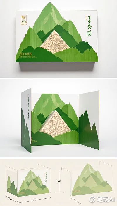 手工制作Ibihun绿色礼品盒