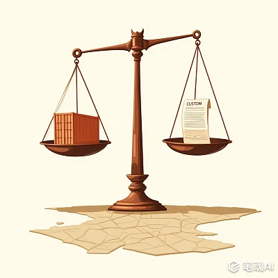极简主义港都生锈天平关税城市图纸