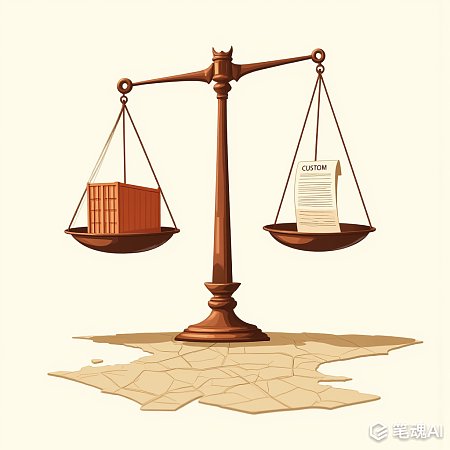 极简主义港都生锈天平关税城市图纸