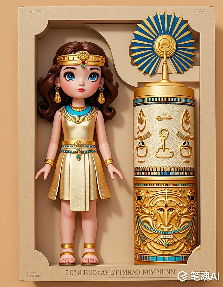埃及风少女3D塑料人偶