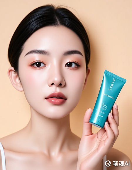 韩系妆容防晒霜美妆电商主图