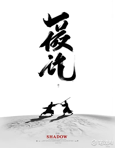 东方禅意黑白电影海报