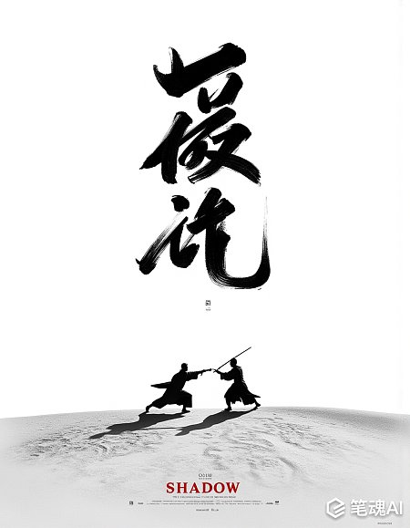 东方禅意黑白电影海报