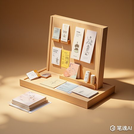 温暖木色背景简约风桌面摆设