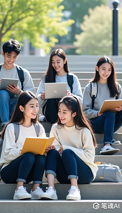 54青年节户外互动学习场景摄影