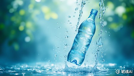 透明1升塑料水瓶清新光影摄影