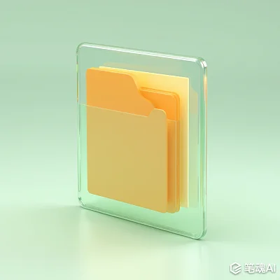 透明玻璃夹子内装黄色文件夹简约清新风格