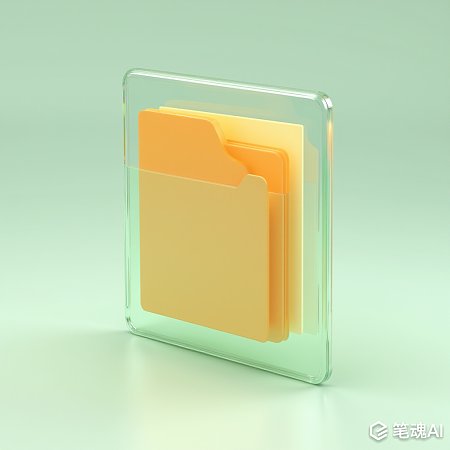 透明玻璃夹子内装黄色文件夹简约清新风格