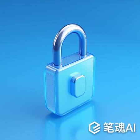 蓝色透明锁具现代感背景