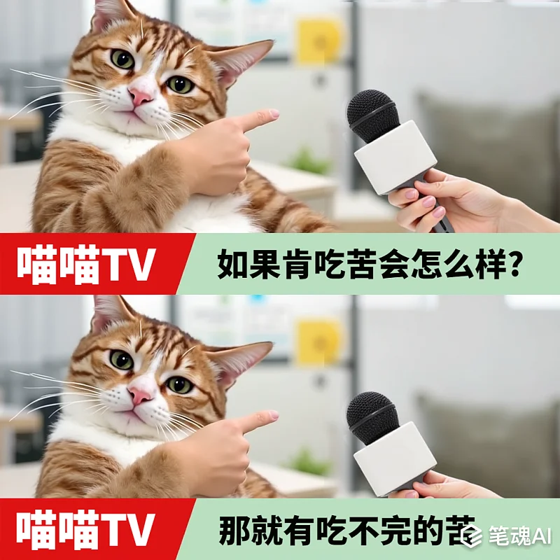 搞笑猫咪采访梗图采访表情包