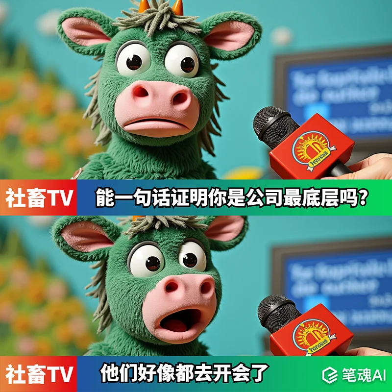 社畜采访牛马搞笑问答采访梗图