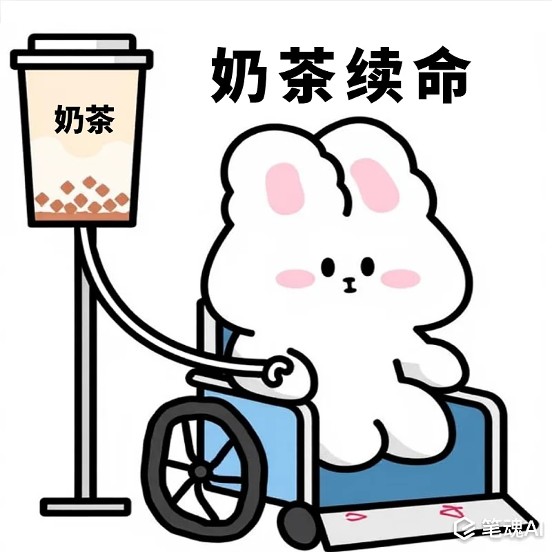 奶茶续命可爱风表情包