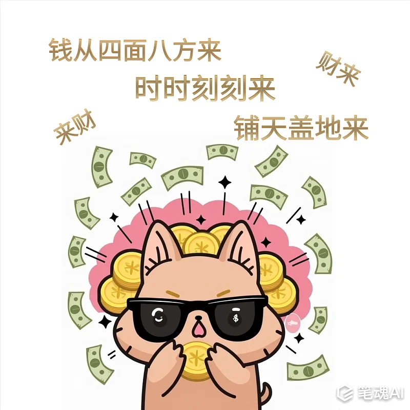 四面八方来财表情包